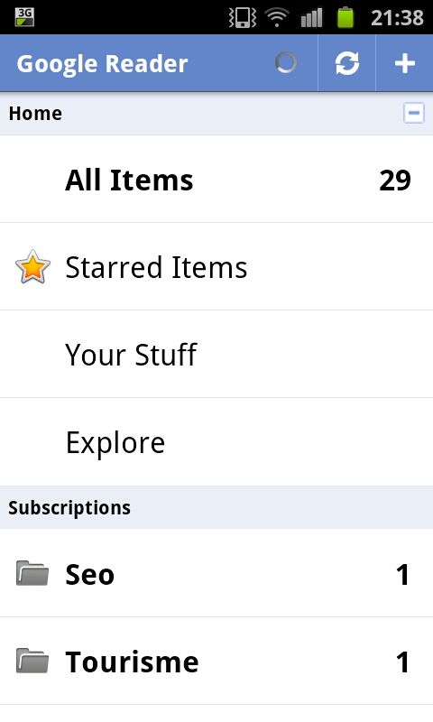 Google reader Google reader