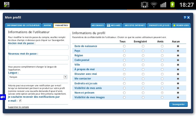 paramétrage de volunia paramétrage des données publiques dans volunia