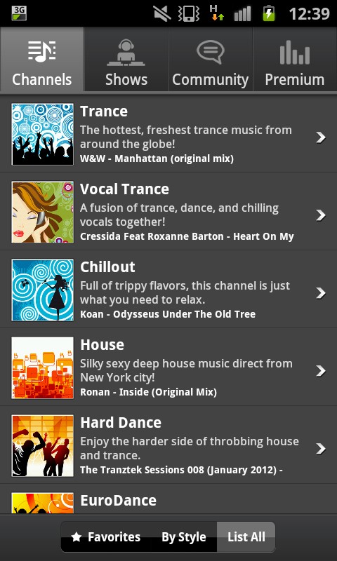 Radios disponibles sur DI FM Radios disponibles sur DI FM