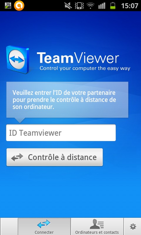 Application TeamViewer sur android