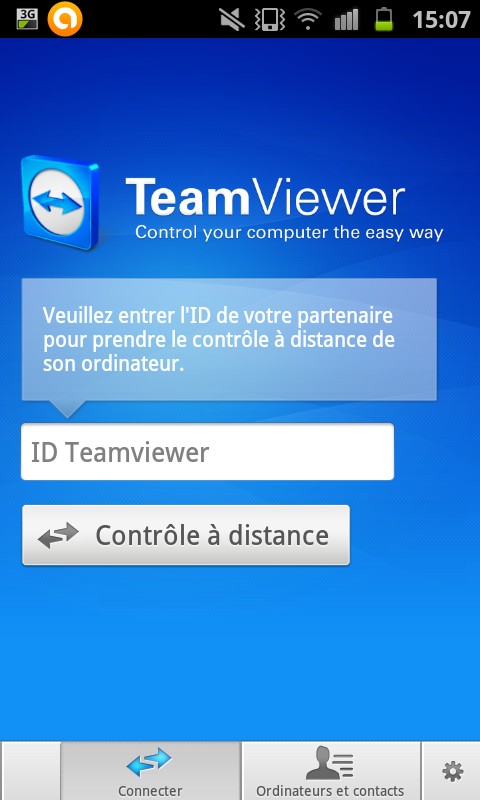 Application TeamViwer Application TeamViewer sur android