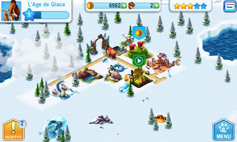 construction du village de l'âge de glace