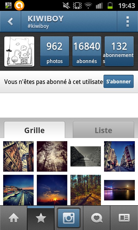 Profil d'utilisateur instagram