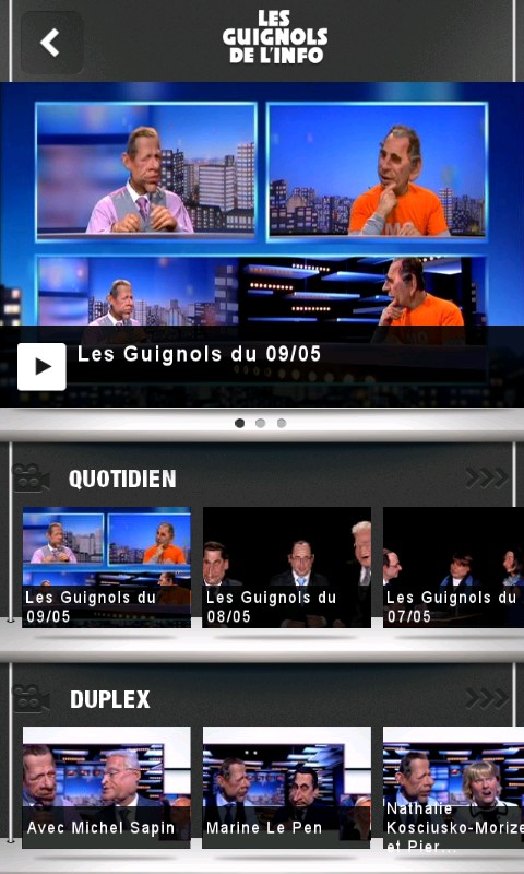 Les émissions emissions des guignols de l'info