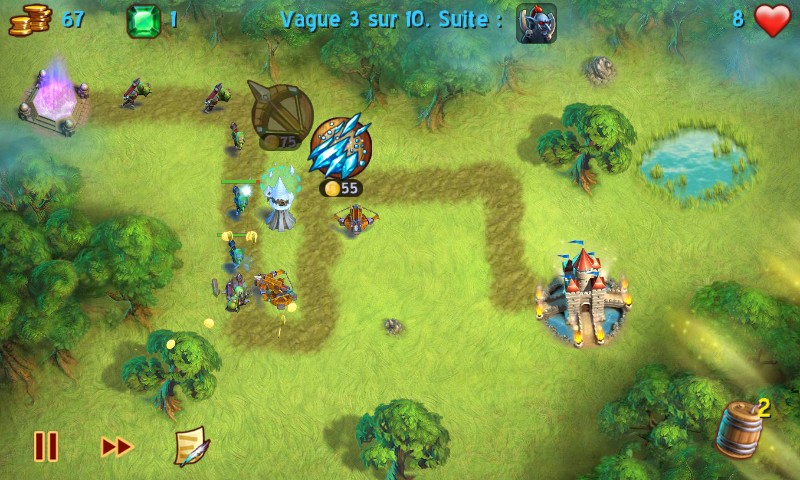 un niveau du jeu niveau du jeu towers n' trolls sur android