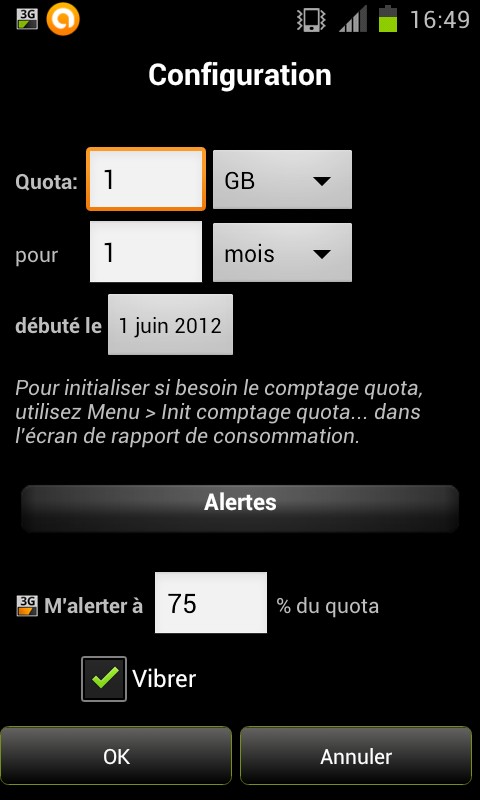 configuration configuration de 3g watchdog pour controler sa consommation internet mobile