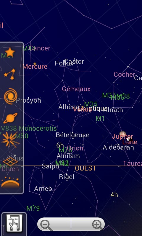 objets affichés modifier le contenu du ciel sous sky map