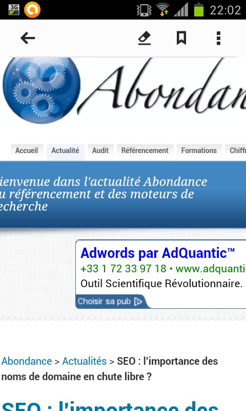 exemple de site exemple d'un site suivi affiché dans feedly