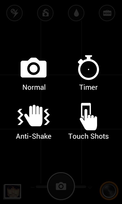modes prise de vue modes prise de vue de l'application Cymera pour android