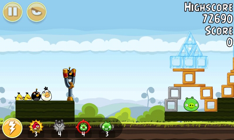 choix d'une amélioration choix des améliorations dans le jeu angry birds