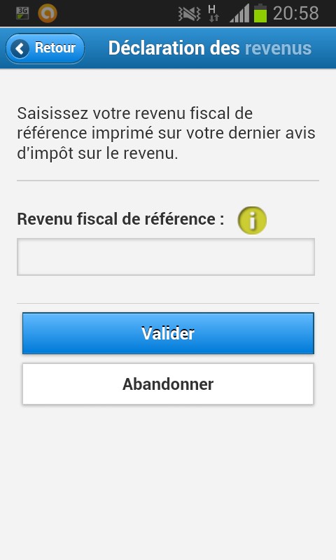 Revenu fiscal de référence renseigner le revenu fiscal de référence