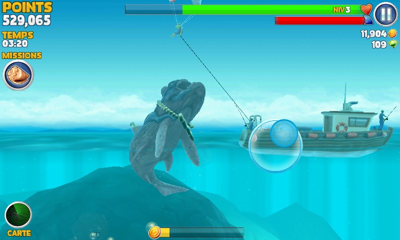 Le dunkleosteus dans Hungry Shark Evolution